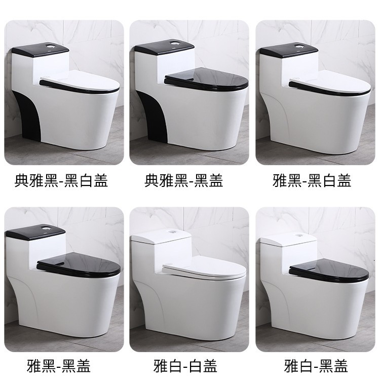 Guangdong Chaozhou inodoro de cerámica de lujo ligero de estilo europeo ahorro de agua tipo sifón bombeo tipo inodoro negro doméstico tipo piso