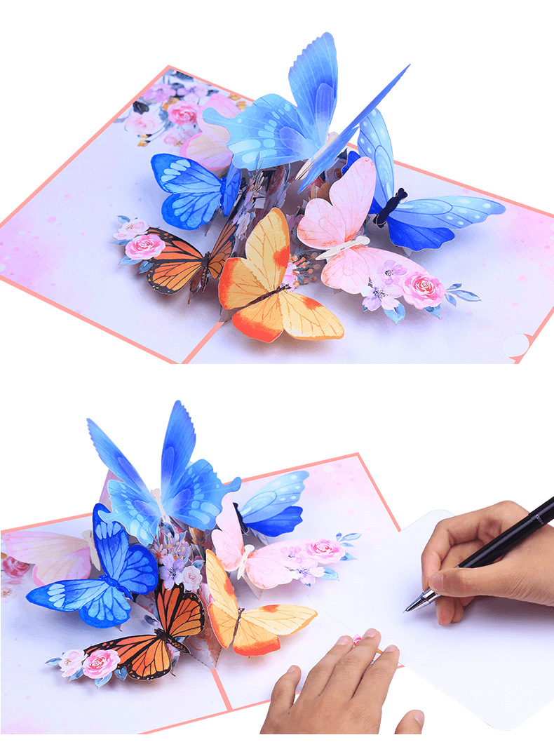 Sweet Butterfly Paper Party Festival Card display picture 1