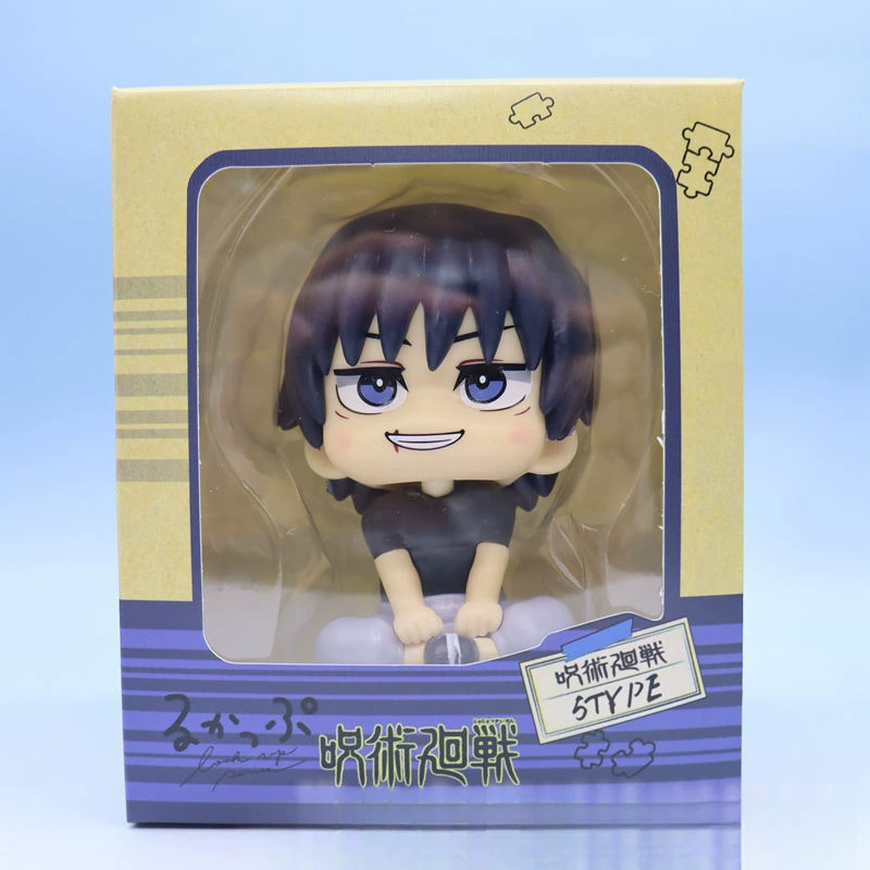 Sitting anime chibi figure, collectible character figures, multiple characters and versions