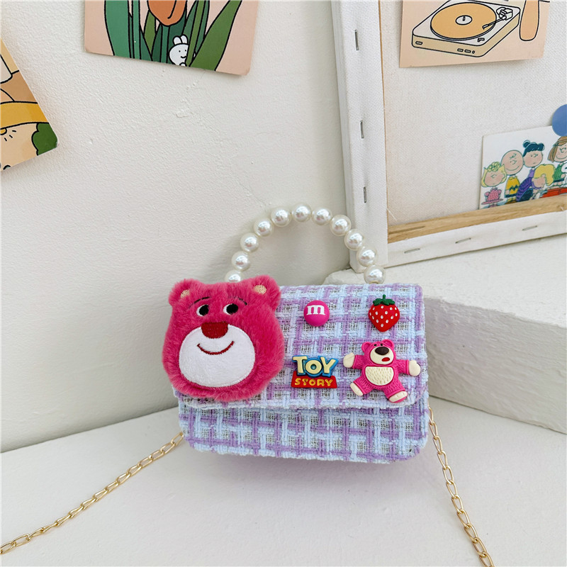 Bagos de moda para niñas de viento fragante 2025, otoño y invierno, nuevos accesorios de bolsos de hombro para niños, bolsos de princesa