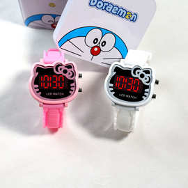热销款可爱kt猫LED小学生手表 时尚防水女童韩版卡通电子表