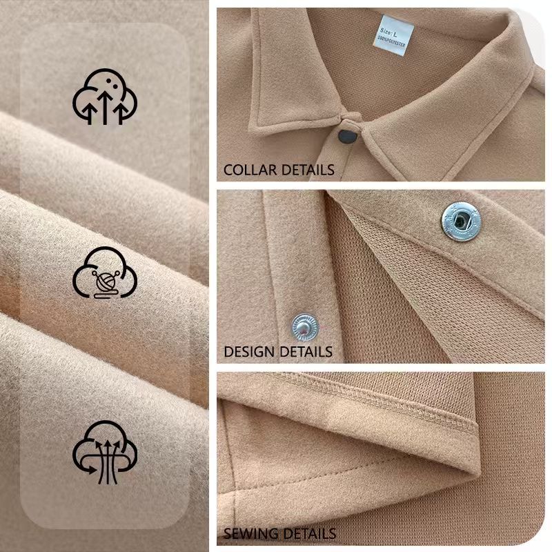 Transfronterizos europeos y estadounidenses TK otoño y invierno estilo americano Cardigan con solapa chaqueta de viaje de cuello blanco traje de viento pantalones largos sueltos manga larga