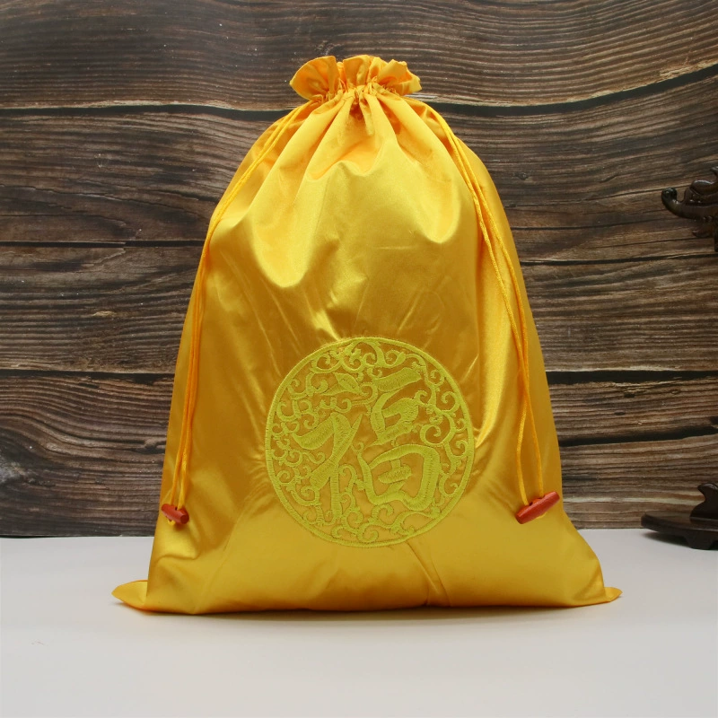 В наличии Оптовая счастливый мешок упаковки мешок подарок шнурок ткань шелк красный счастливый мешок украшения мешок ювелирных изделий мешок