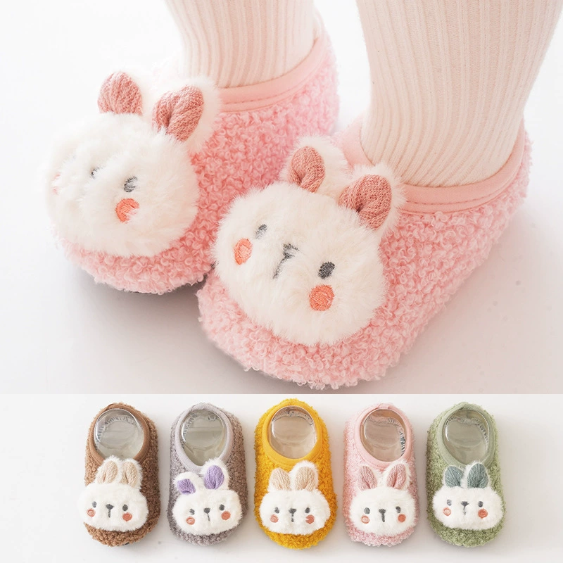 [Baby's Journey] Симпатичные носки с кроликом Весна-Осень-Зима Теплые утолщенные Носки для малышей с мягкой подошвой для мальчиков и девочек