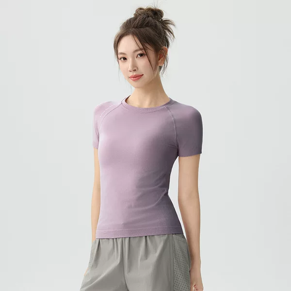 Quick-Drying Running Short-Sleeved Women's Summer Thin Training Fitness Yoga Top Slim Fit Elastic Professional Sports T-Shirt