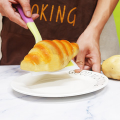 Factory Egg Omelette Non-stick Silicone Spatula with Dual Color Handles Flat Pan Egg Scramble Spatula Wholesale