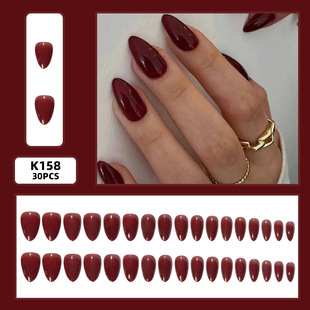 30 Pieces of Simple French Gradient Popular Hot Style Removable Wearable Nails Cross-Border Best-Selling Manicure Nails