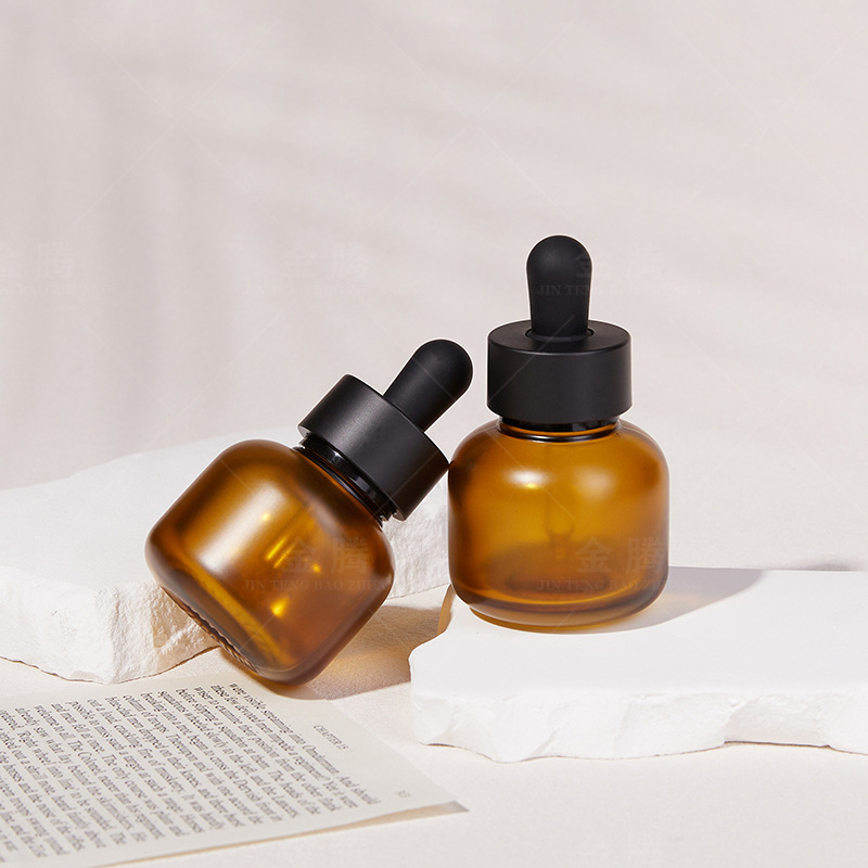 Manufacturer's stock: 30ml matte brown round bottles, essential oil dispensing bottles, serum bottles, screw-cap glass bottles