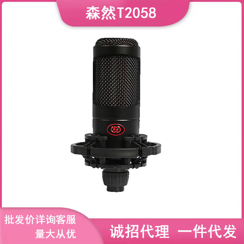 Senran T2058 Microphone Live Broadcast Set Recording Condenser Microphone Mobile Phone Sound Card Computer Universal Home Use