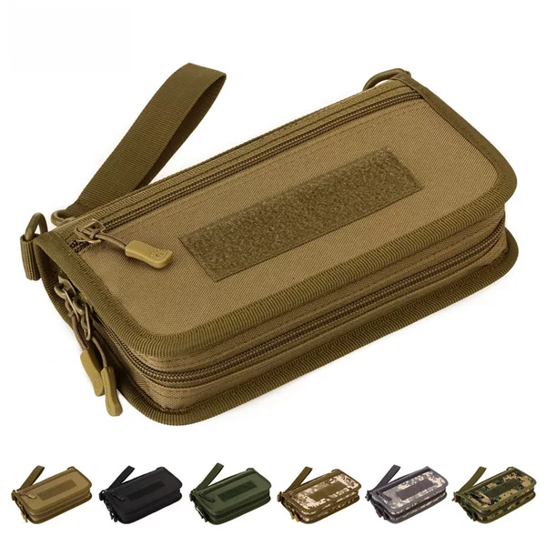 A013-Clutch Bag Tactical Wallet Men's Passport Travel Bag Wallet 6-inch Mobile Phone Bag Horizontal Clutch Bag