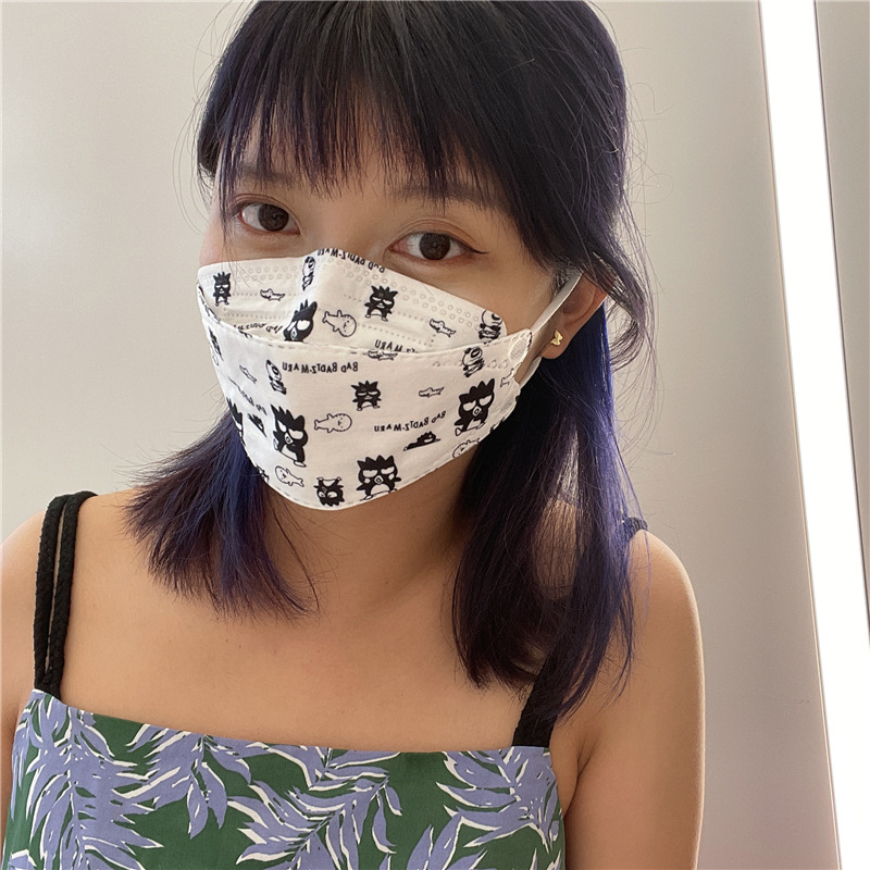 KF94暖萌熊系列印花卡通可爱透气防尘单非独立一次性防护口罩