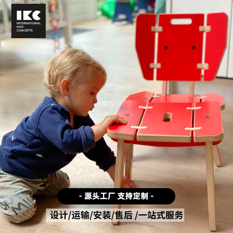Ikc Trustworthy Baxas Single Chair Children's Study Chair Solid Wood Kindergarten Early Education Low Stool Wooden Chair Small Stool