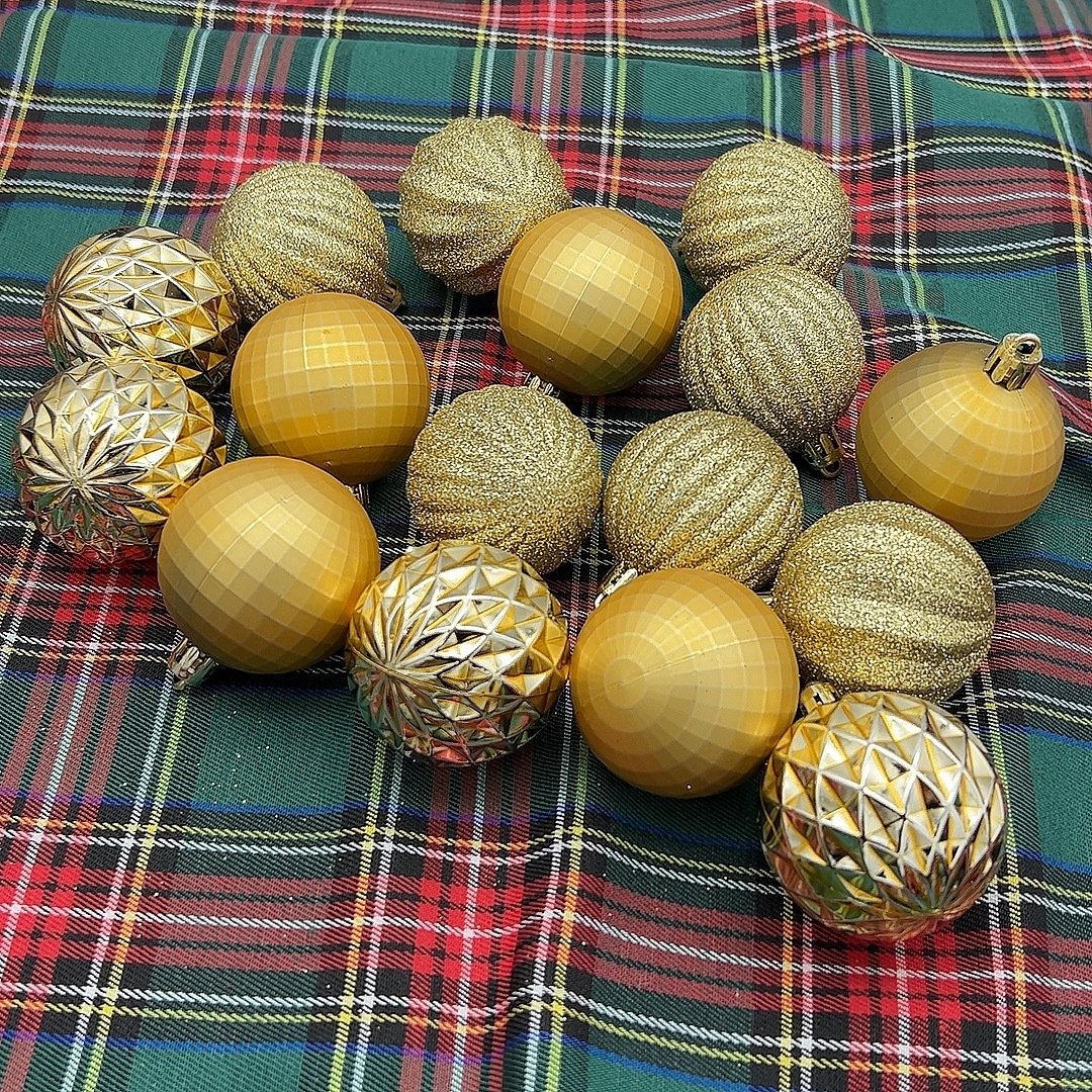 Navidad transfronteriza nueva bola de polvo brillante 5CM 24 colgantes de árbol de Navidad atmósfera festiva bola de decoración