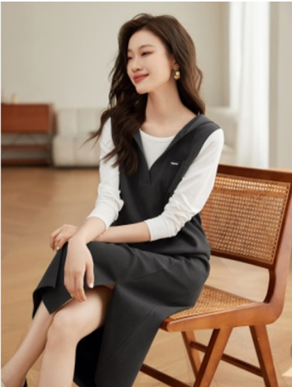 休闲两件套2023年秋季新款韩版休闲简约时尚设计感套装女