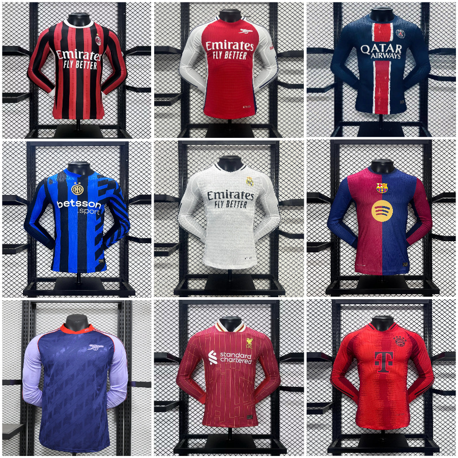2425 Long-Sleeved Arsenal Real Madrid Liverpool Atletico Madrid Manchester United Bayern Munich Club Jerseys New Autumn and Winter Models