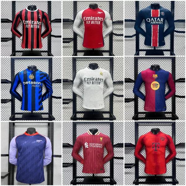 2425 Long-Sleeved Arsenal Real Madrid Liverpool Atletico Madrid Manchester United Bayern Munich Club Jerseys New Autumn and Winter Models