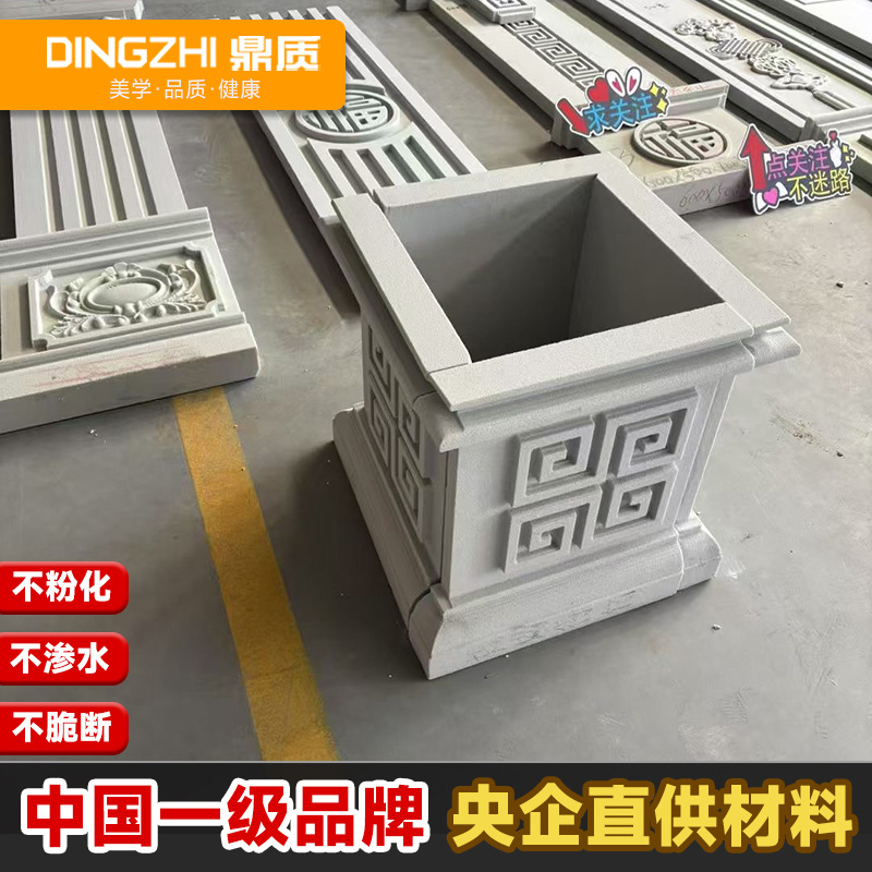 发泡陶瓷罗马柱欧式花园门厅方柱别墅大门雕花线条装饰造型圆柱子