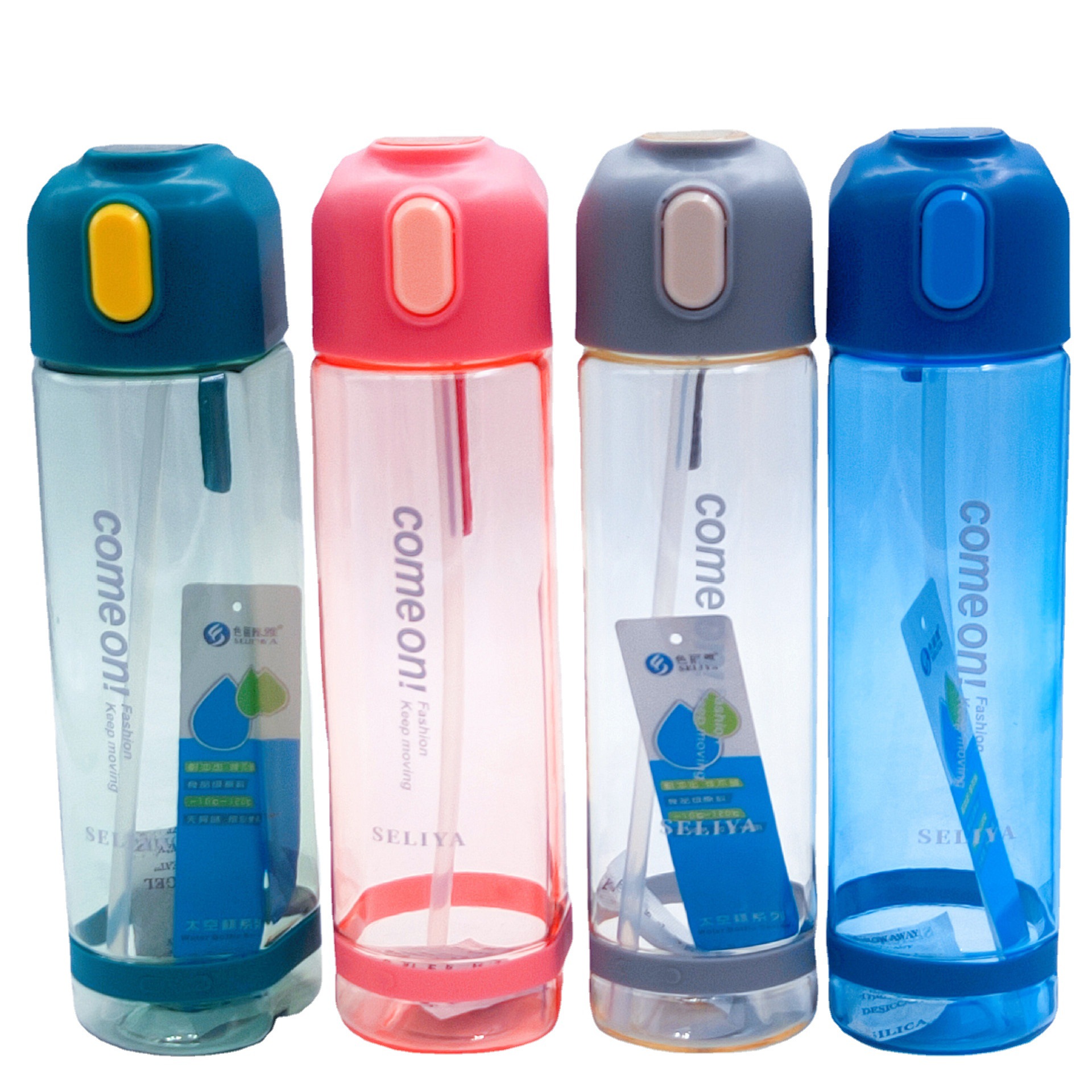 Nuevo estilo coreano transparente tapa elástica taza de paja grande tamaño pequeño estudiante beber taza cuadrada moda espacio taza pareja uno