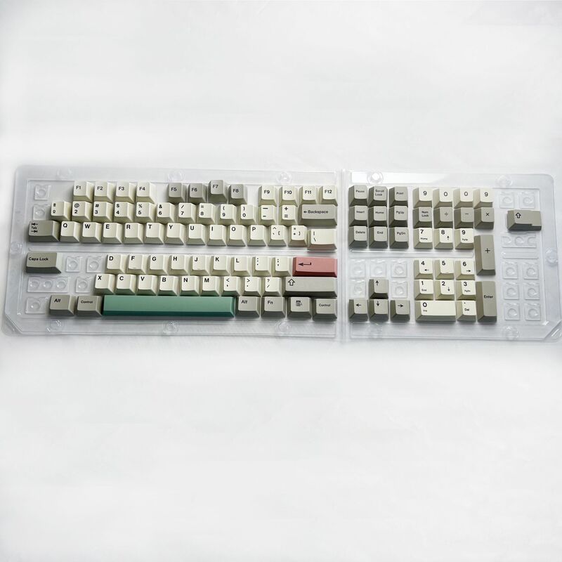 Complete Set of Keycaps, Original Height, Pbt Material, Five-Sided Dye-Sublimation Film, Blank Heat Transfer Printing, Mechanical Keyboard Keycaps