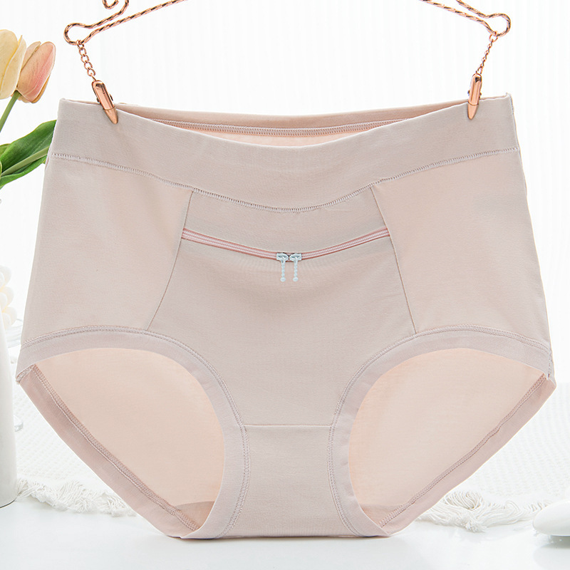 Large Pocket Zipper with Pocket Anti-theft Pants Women's Pure Cotton Briefs with Pocket Travel Money Anti-thief Shorts