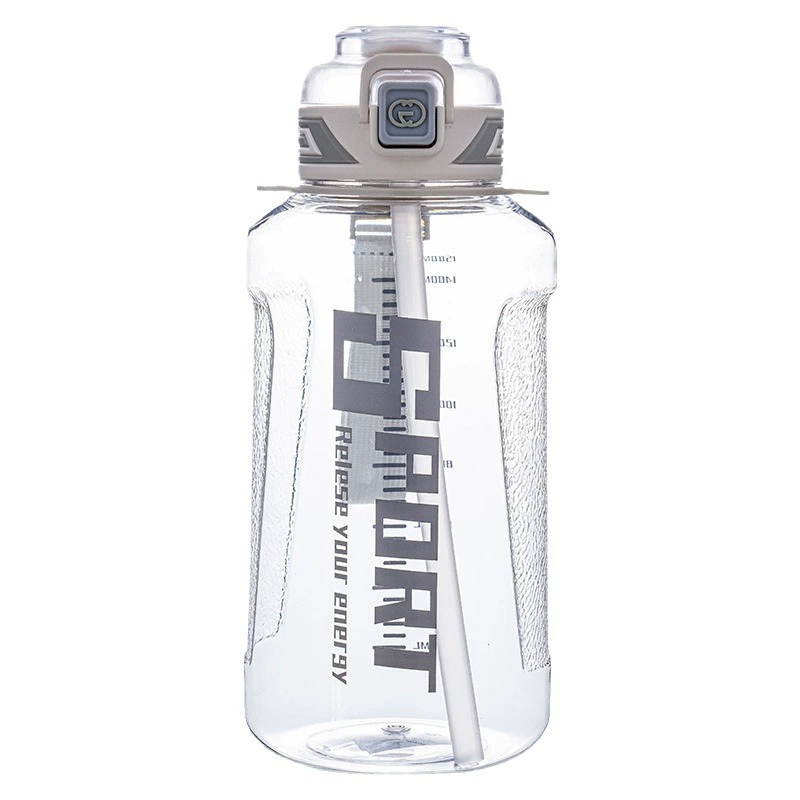 Travel capacious plastic sports bottle, increased thickness