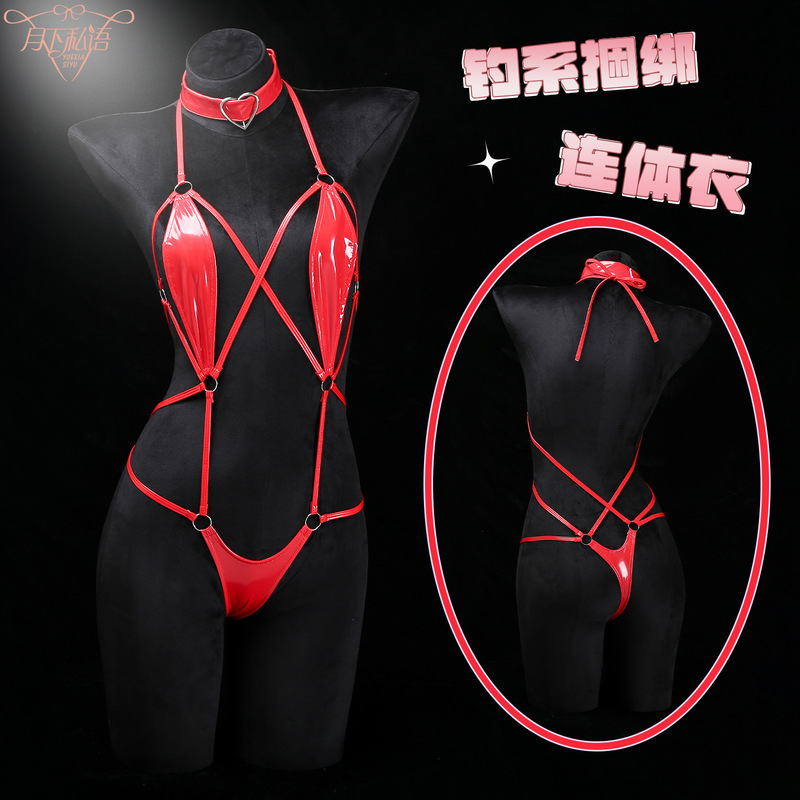 The month whispers sexy underwear dead water conjoined fishing system binding suit open crotch fun wholesale 133