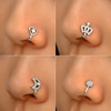 Copper nose clip perforated, zirconium, nose piercing, European style