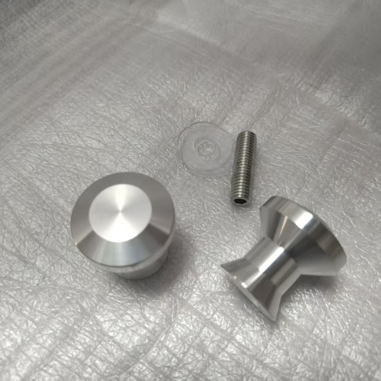 304 mango de acero inoxidable, B8000 en forma de hongo manija de la puerta de cristal del baño mango de lujo cabeza solo agujero par image 3