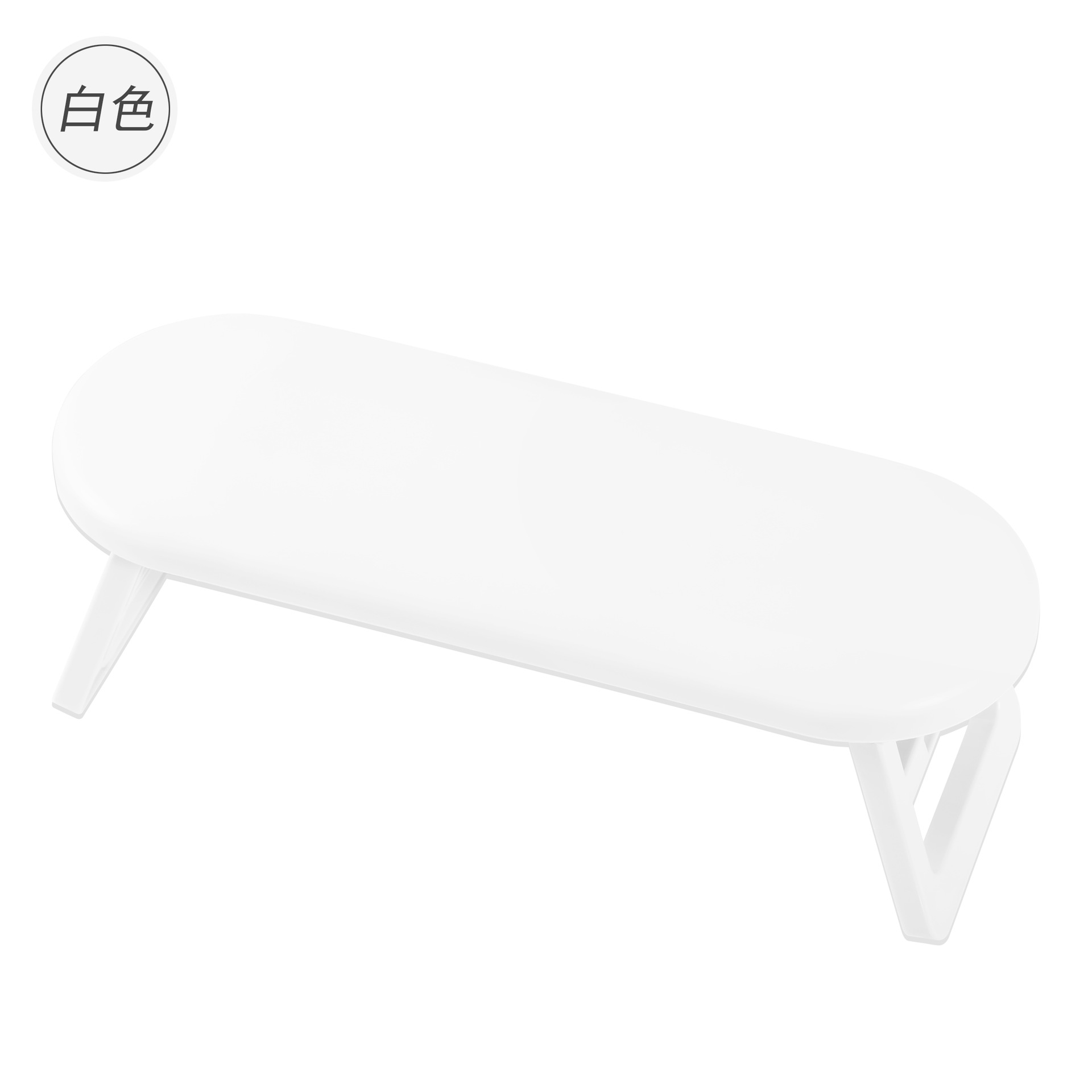 Almohada de mano plegable blanca