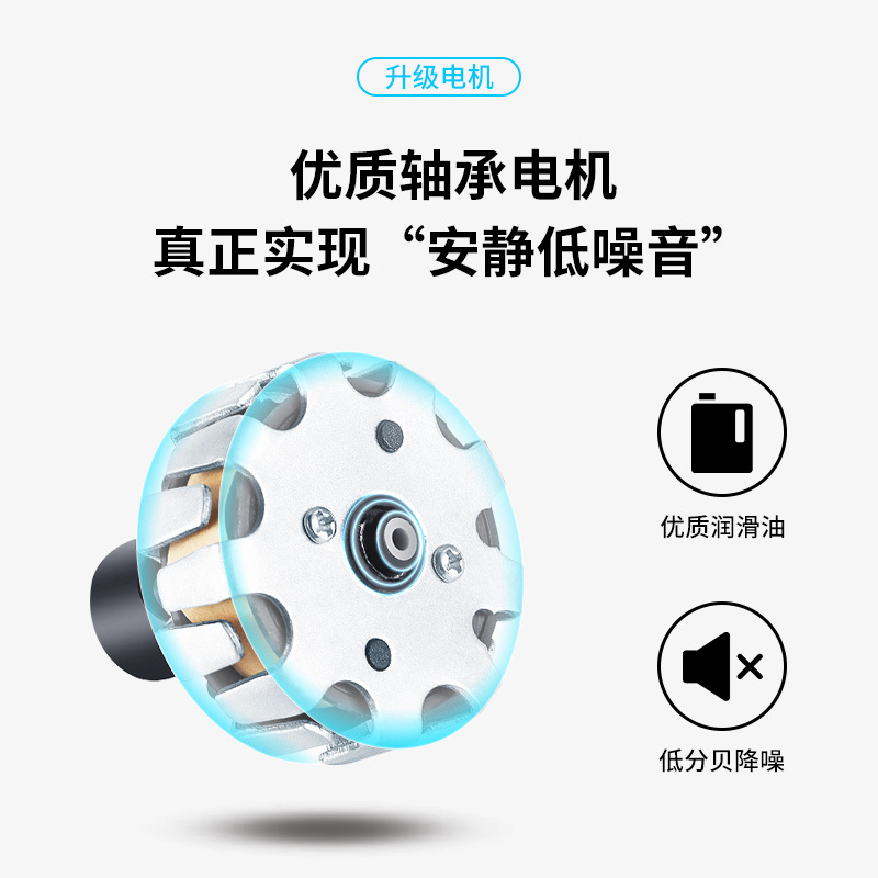 Silk Rain Plastic Three-Leaf Small Portable Ceiling Fan Energy-Saving Bedside Soft Sound Micro Fan Home Living Room Kitchen High Airflow Electric Fan