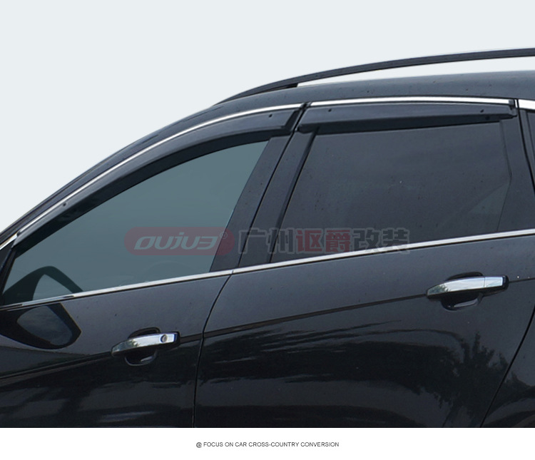 Cadillac SRX Stainless Steel Window Visor, Chrome Trim