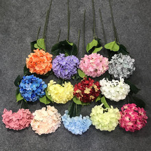 仿真花单支绣球花婚礼样板间室内插花摆放花卉装饰花客厅假花绢花