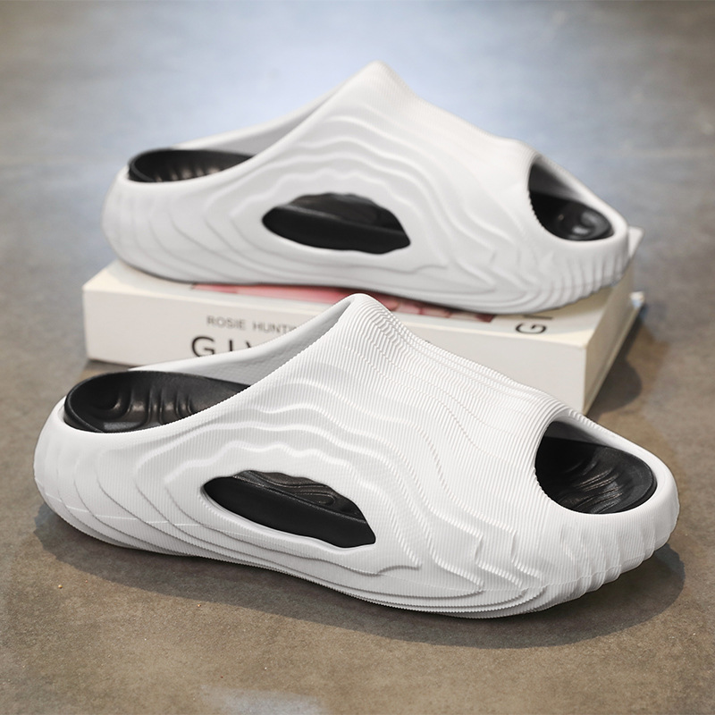 Zapatillas verano para hombre nuevo estilo casual tendencia sandalias a juego de color fondo grueso antideslizante resistente al desgaste playa EVA chanclas