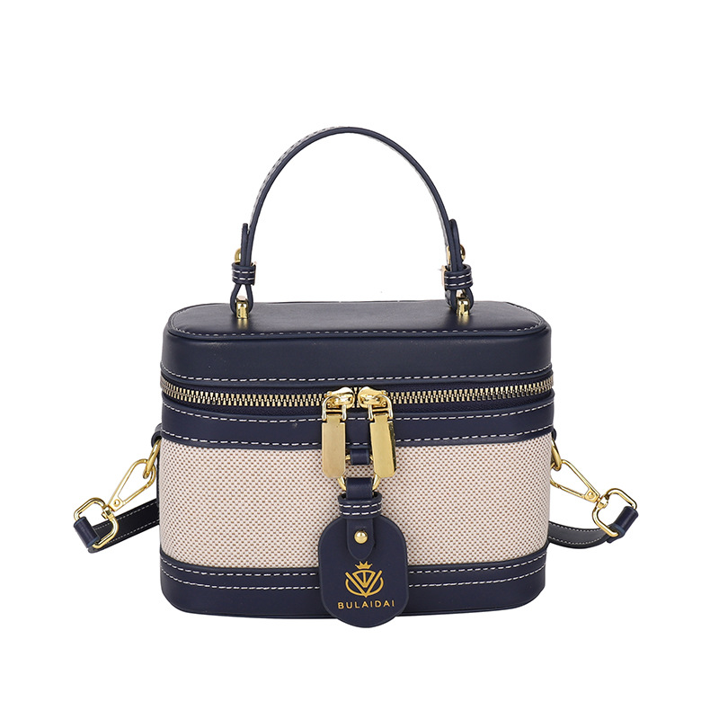 Xiaoxiangfeng caja de mano pequeña bolsa cuadrada damas nuevo retro cross-border color empalme universal mochila de hombro