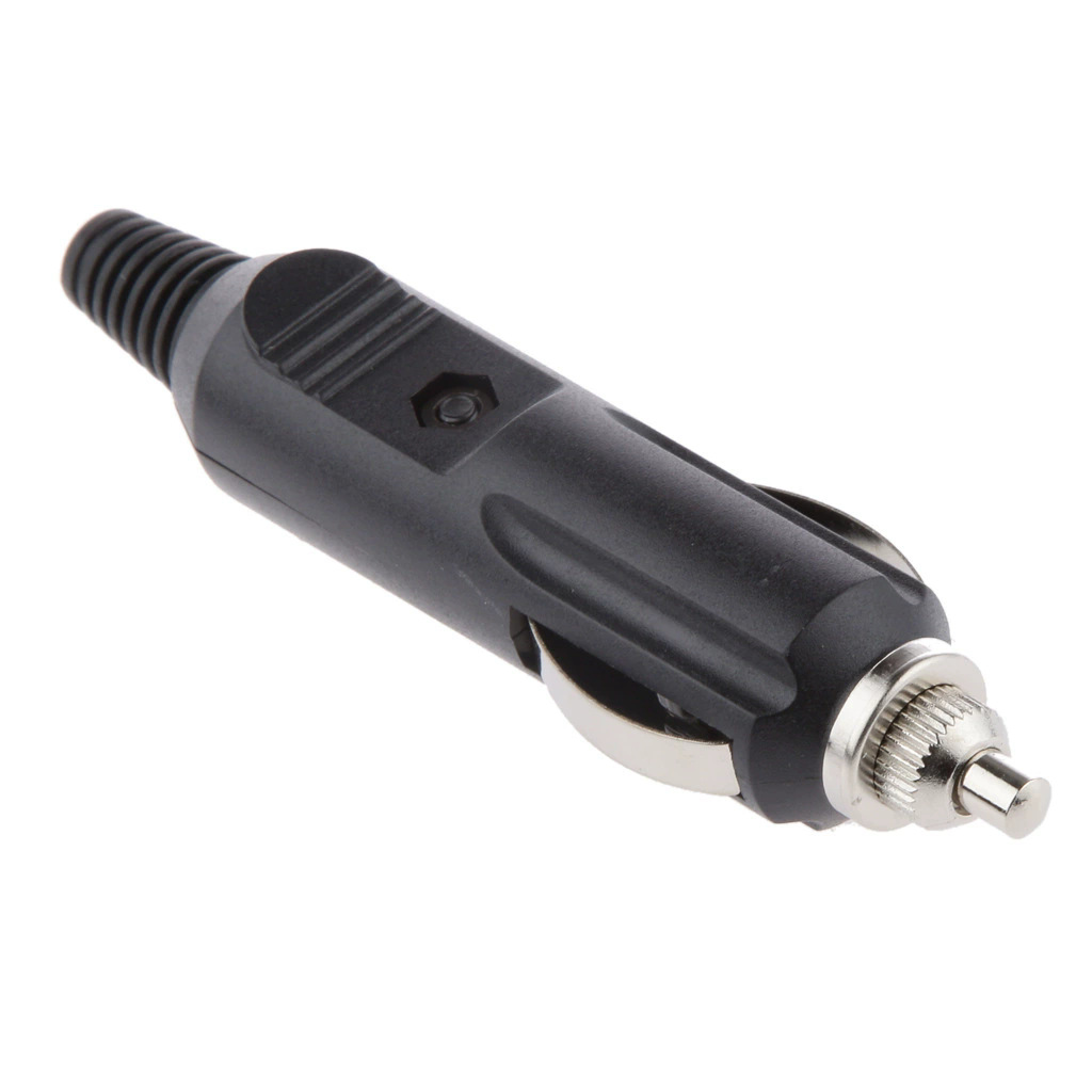 点烟器插头公头 焊接车载改装取电插头ABS 带指示灯 12V24V通用
