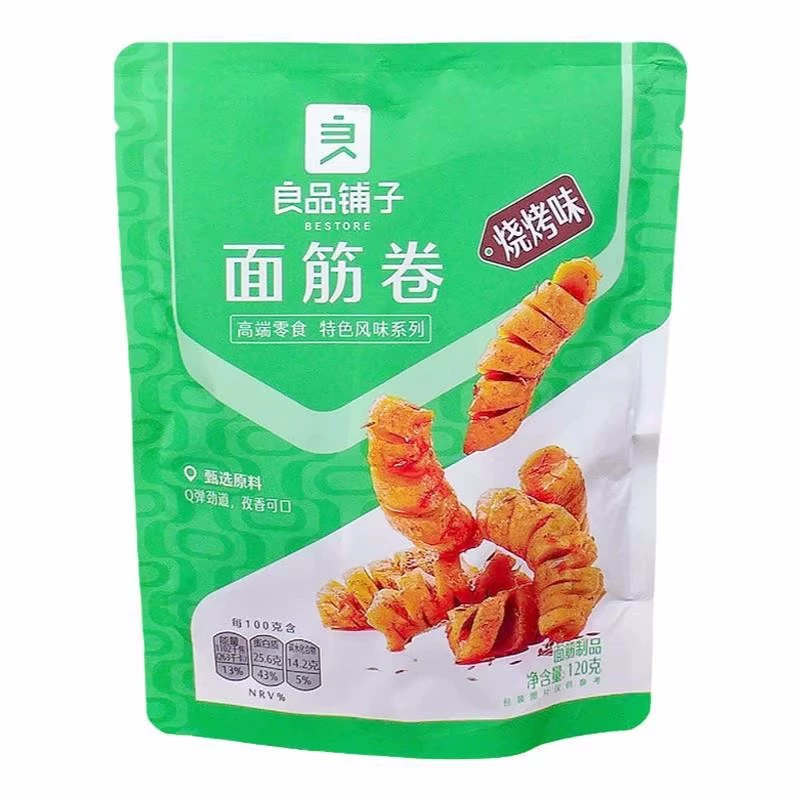 Продукты качество Gluten Roll Барбекю вкус 120г Интернет-знаменитые острые стрипсы из тофу повседневные закуски ностальгическое детство маленькая упаковка