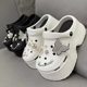 EVA high-heeled hole shoes summer 2024 new thick-soled non-slip deodorant feeling slippers women wear wholesale