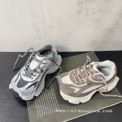 经典前系带装饰韩范风儿童加绒保暖款老爹鞋2025年冬款男女童棉鞋
