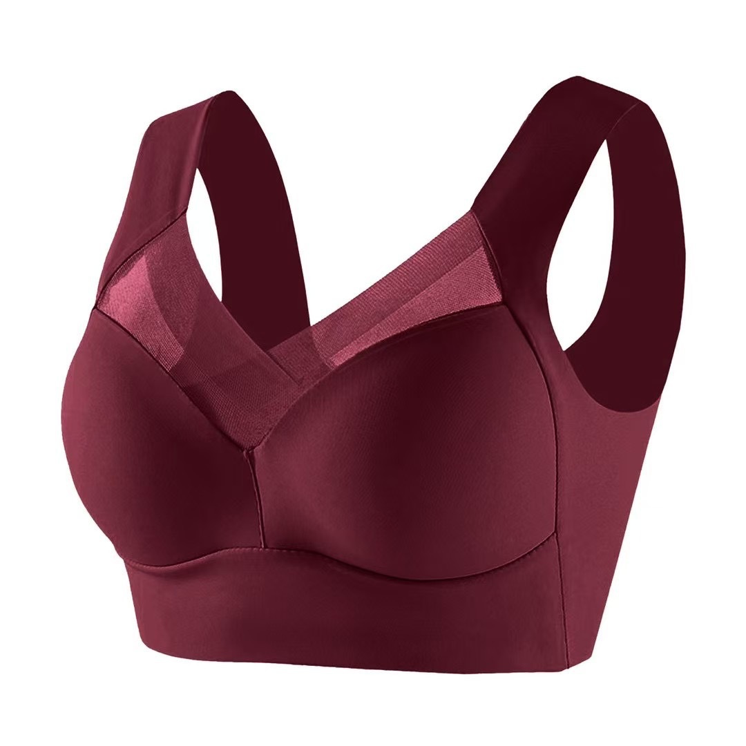 Celebridad de Internet popular Sha Ice Silk Copa fija Sujetador deportivo ropa interior de mujer push up colección de mama transpirable anti-flacidez