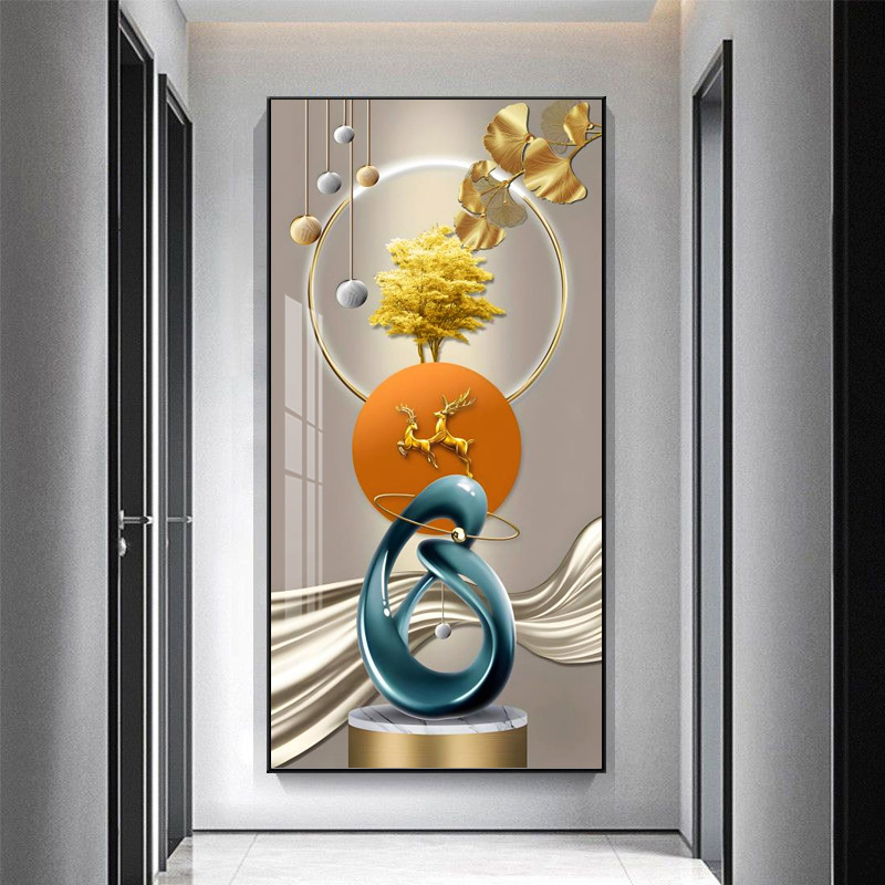 玄关装饰画轻奢现代简约走廊过道壁画挂画玄关画2025年新款高端