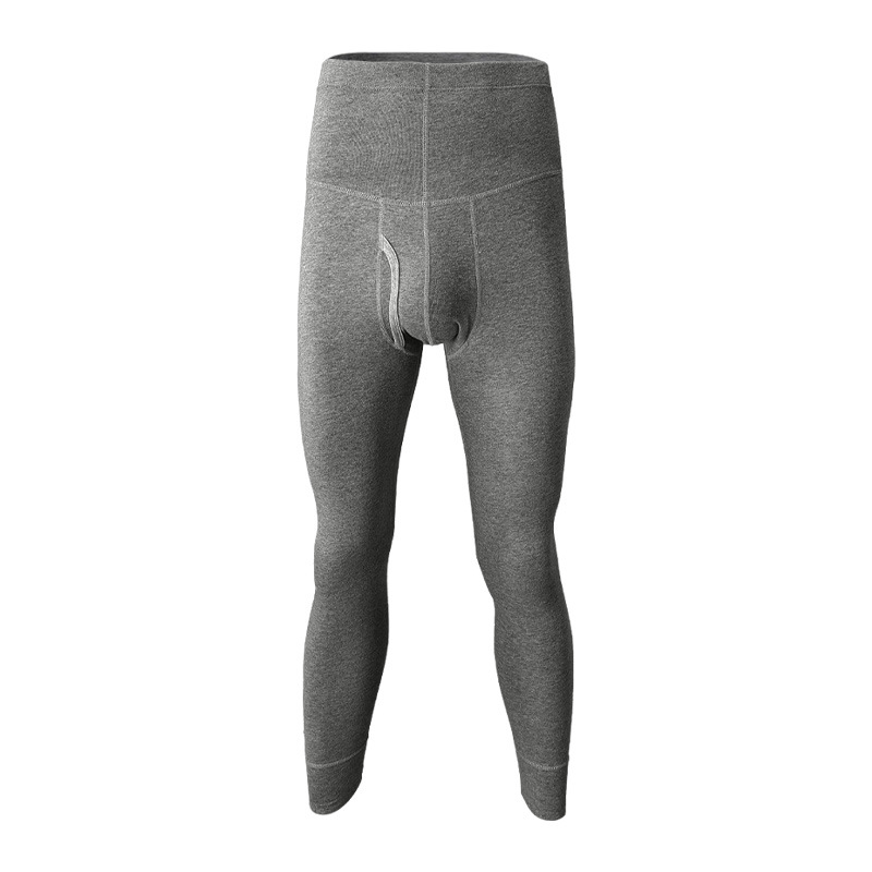 Long Johns de algodón de los hombres de una sola pieza de fondo Delgado pantalones cálidos desgaste interior Delgado alto elástico calzoncillos Pantalones de cintura alta Otoño e Invierno