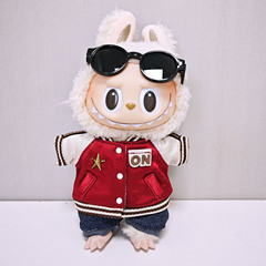 Labubu子供服一二三代布赤い野球服ズボン靴セット17cm布服服