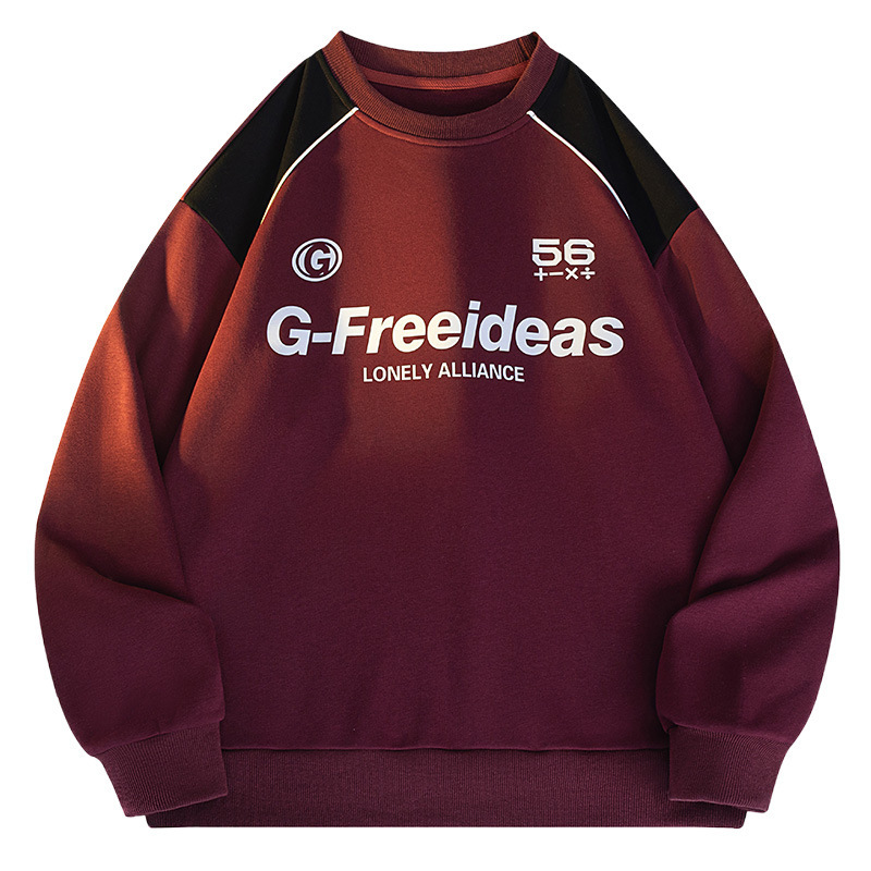 Nuevo conjunto de parejas primavera y otoño universal camiseta de cuello redondo ropa deportiva casual juvenil pantalones planos de manga larga