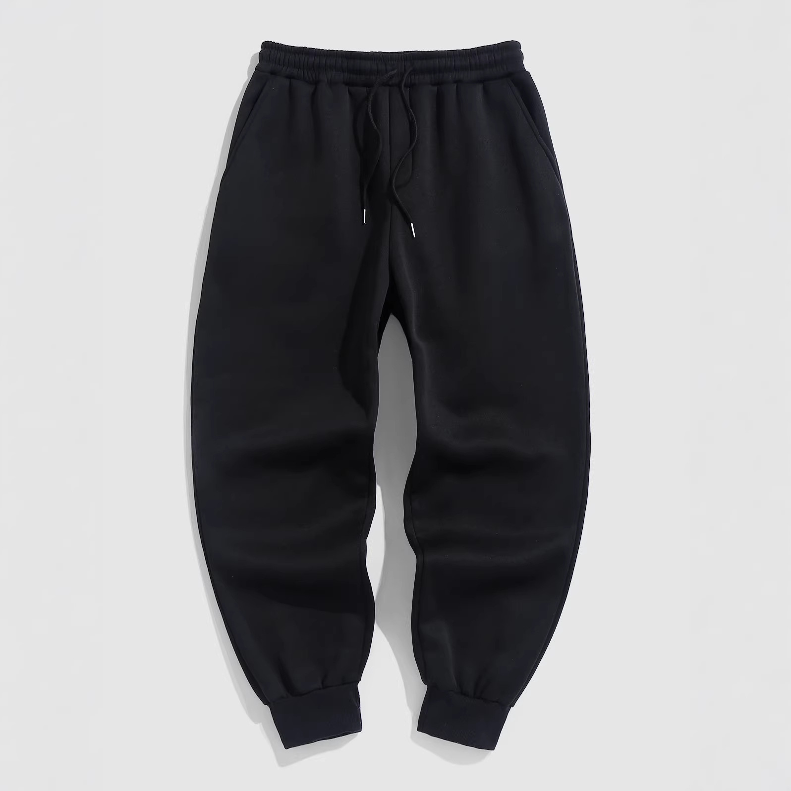 Cross-Border Fleece-Lined Casual Pants, Loose Long Pants, Elastic Waist Sweatpants, American-Style Printed Pants, Custom Printed Men's Pants