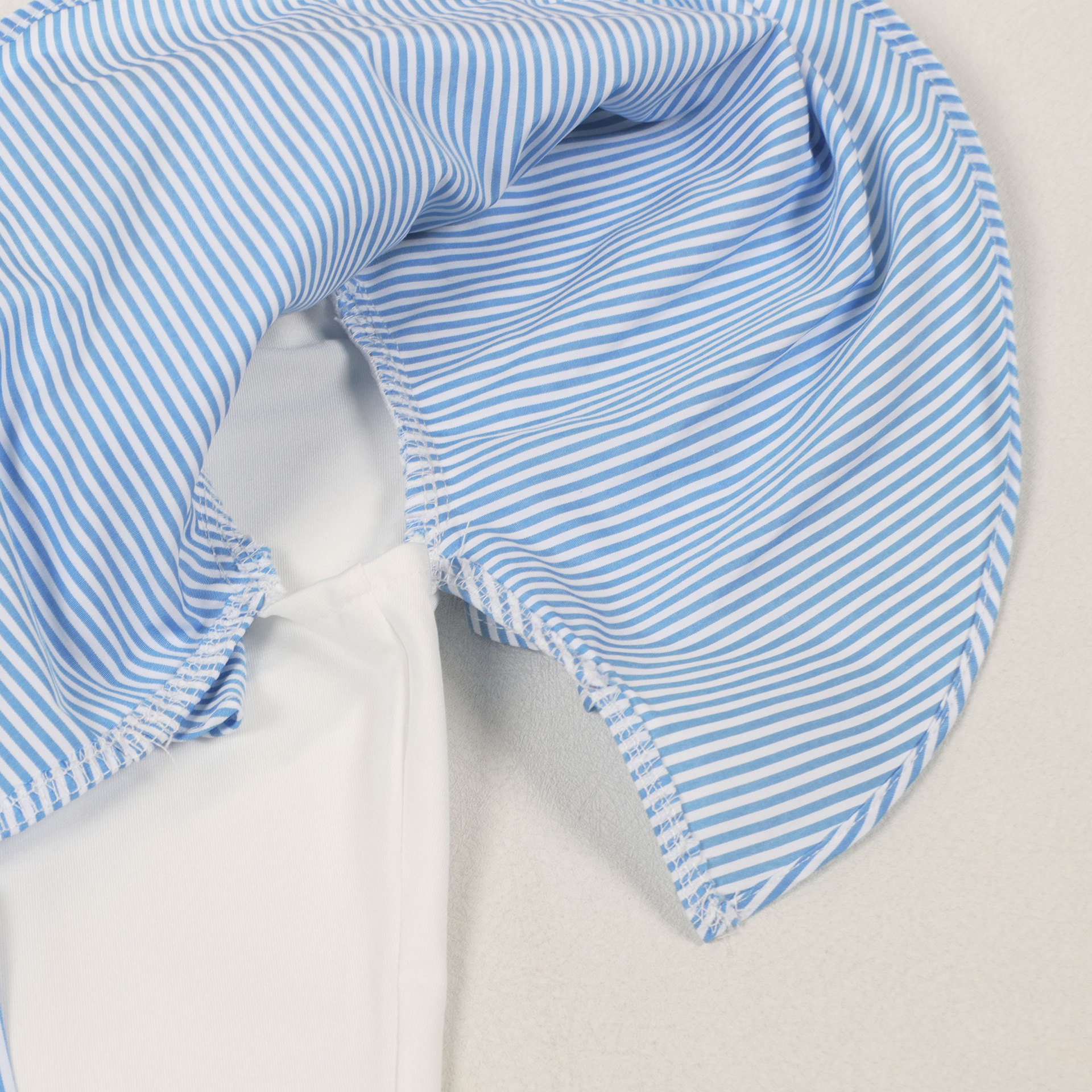 Round Neck Short Sleeve Striped Contrast Color Wide Leg Pants Two Piece Sets
