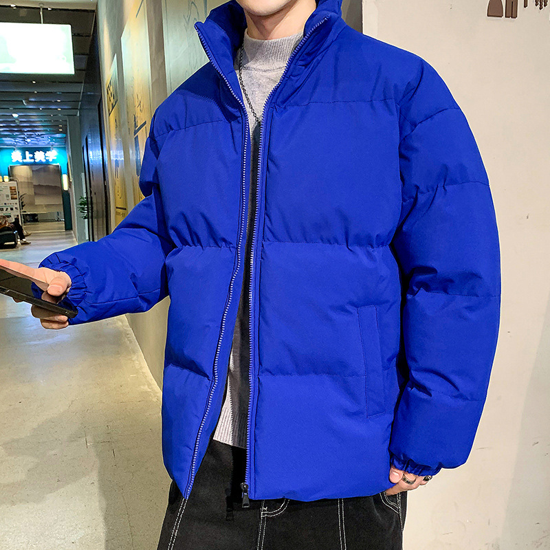 Abrigo de invierno para hombre nuevo abrigo de algodón acolchado estilo coreano moda juvenil más tamaño casual todo-fósforo collar de pie engrosado abajo abrigo de algodón acolchado