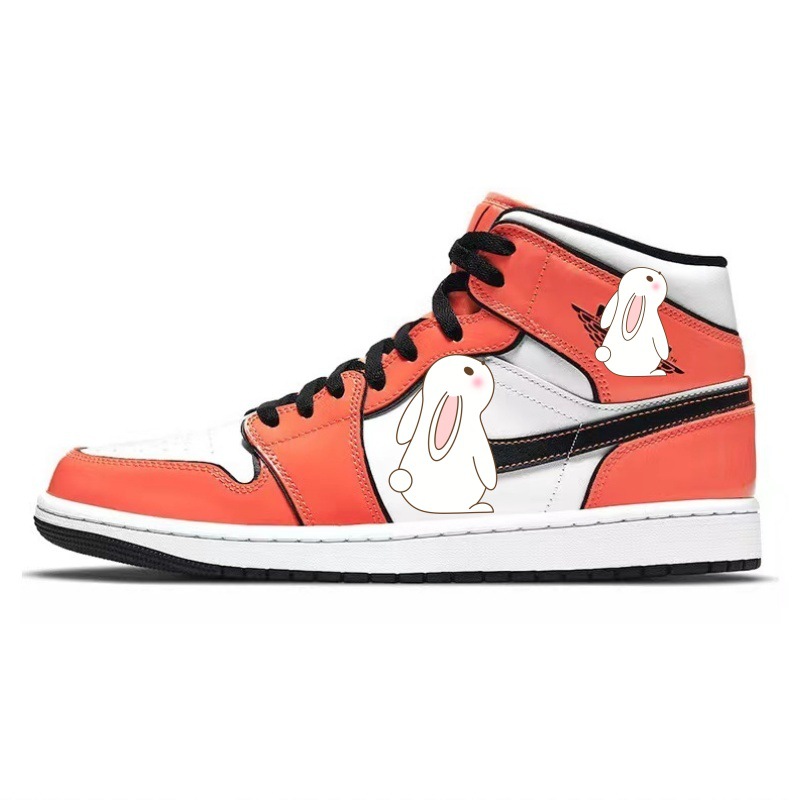 조 1 미디엄 2차원 스몰 버클 블랙 앤 화이트 오렌지 DD6834-802