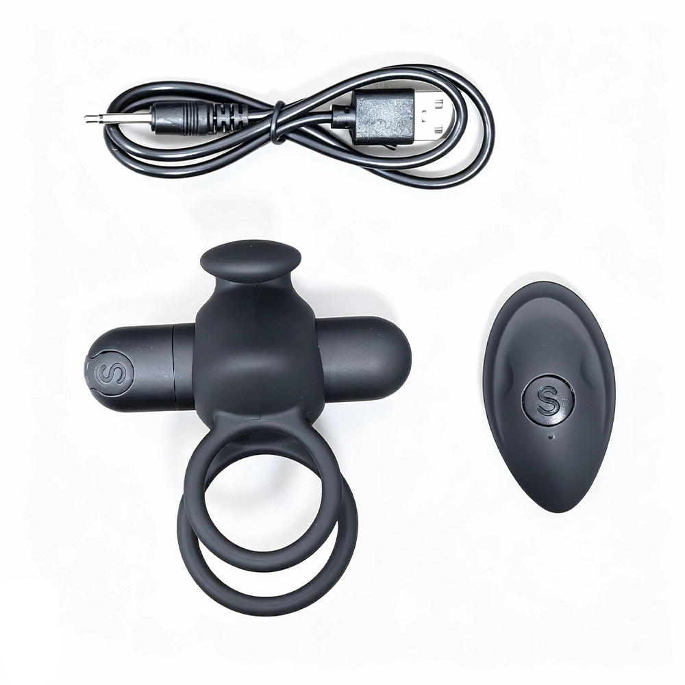 10-Frequency Rechargeable Remote-Control Vibrating Ring, Silicone Couples Ring for Clitoral Stimulation — detail image 2