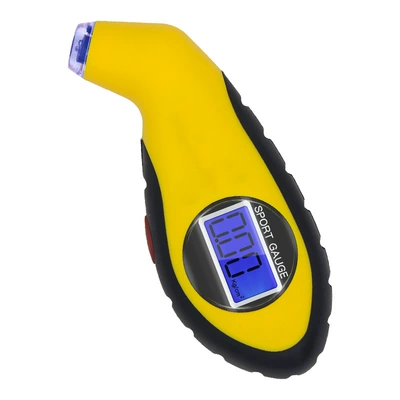 Vehicle-mounted high-precision automobile tire inspection tire pressure gauge digital display tire pressure gauge electronic digital display barometer (Air pressure gauge/tire pressure gauge) - yellow