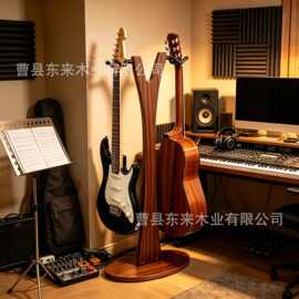 木制吉他架子展示架置地式小提琴电吉他放置架立式支架实木收纳架